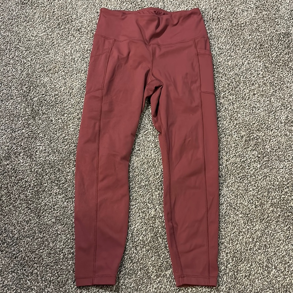 Yogalicious lux blush red/pink? Double pocket legging